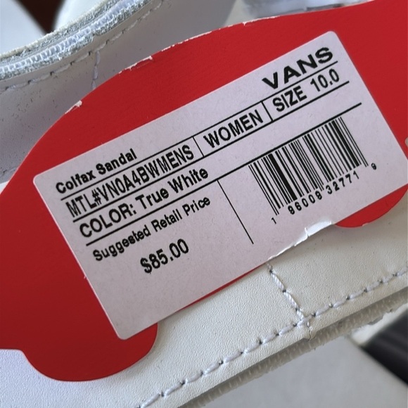 Brand New Vans Genuine Leather Colfax Sandals in True White Adjustable Straps - Picture 15 of 16